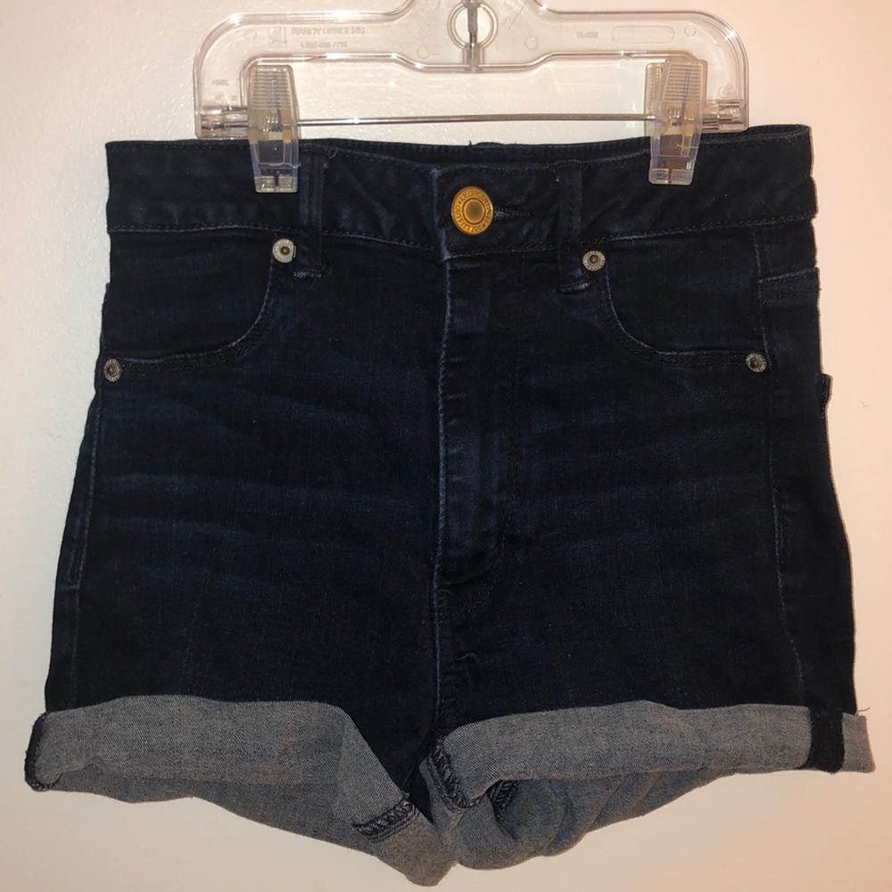High-Waisted Denim AE Shorts